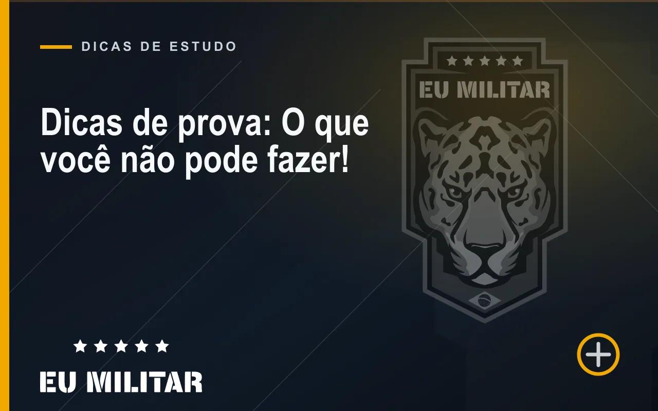 Capa do artigo: Dicas de prova: O que você não pode fazer!