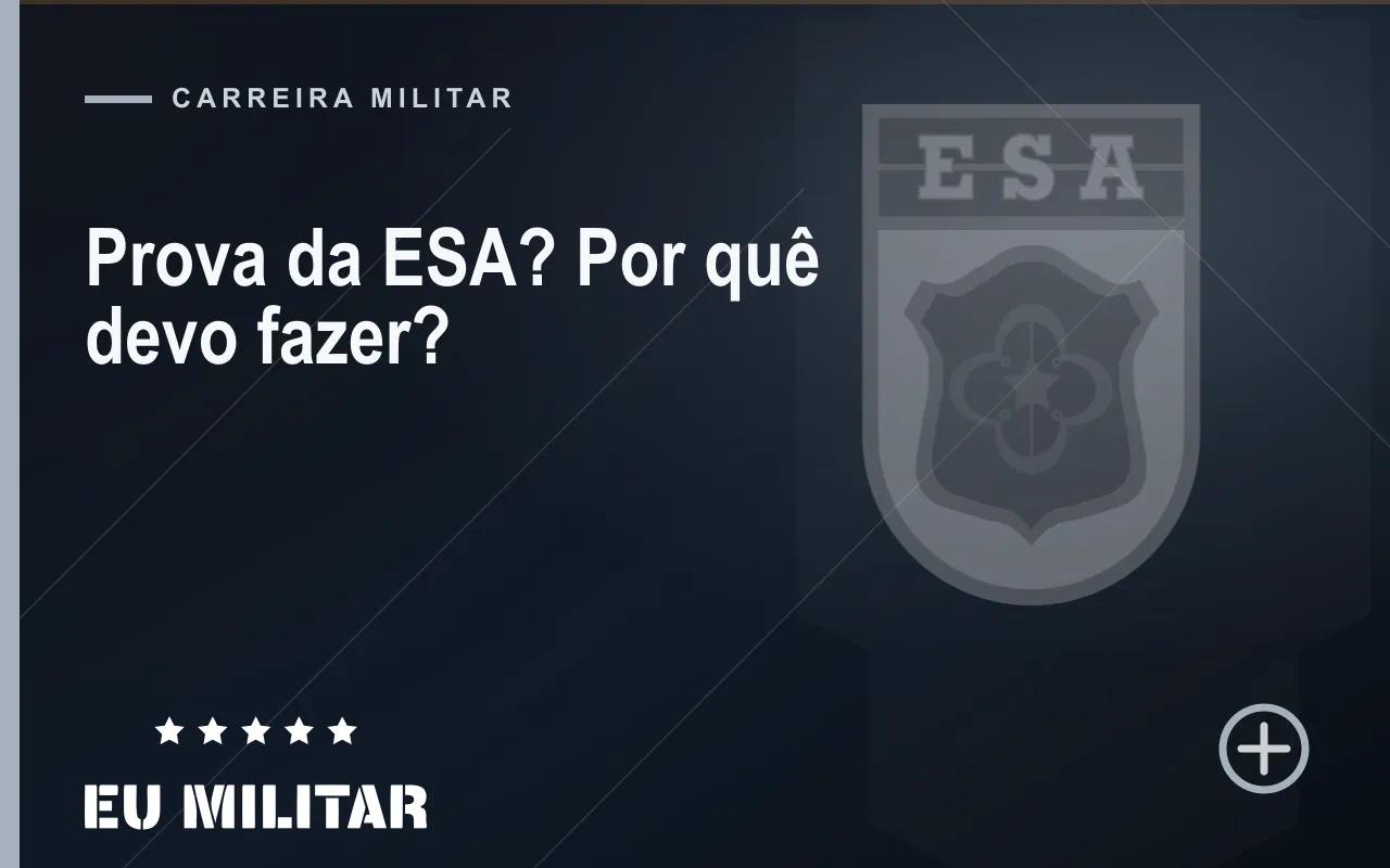 Capa do artigo: Prova da ESA? Por quê devo fazer?